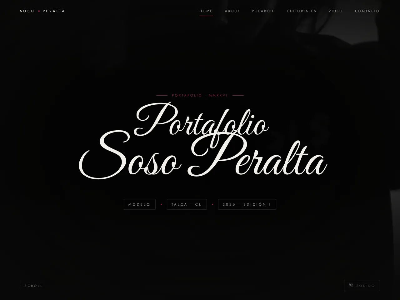 Portafolio de Soso Peralta, modelo y talent editorial